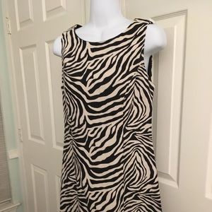 Black and white sheath dress
